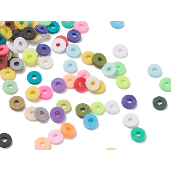 Boite de 15 couleurs de perles heishi - Multicolore