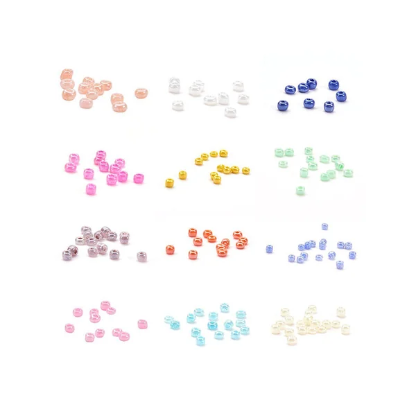 Boite de 15 couleurs de rocailles - 3mm