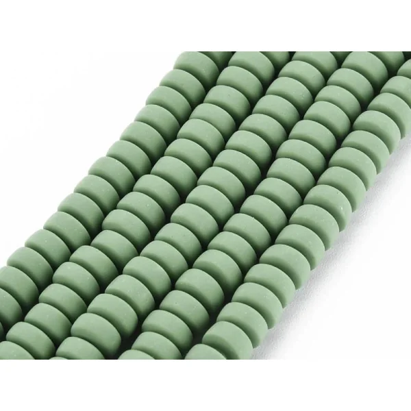 Boite de perles heishi épaisses 6 mm - Kaki