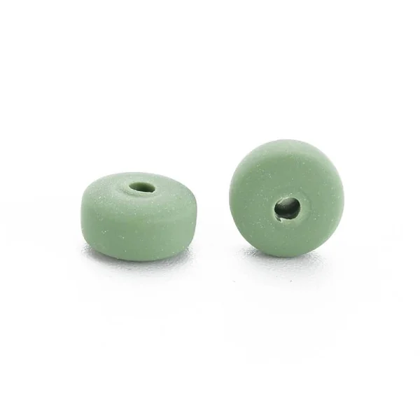 Boite de perles heishi épaisses 6 mm - Kaki