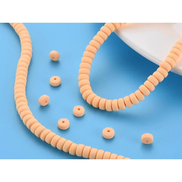 Boite de perles heishi épaisses 6 mm - Pêche