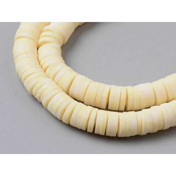 Boite de perles rondelles heishi 6 mm - Naturel pierre