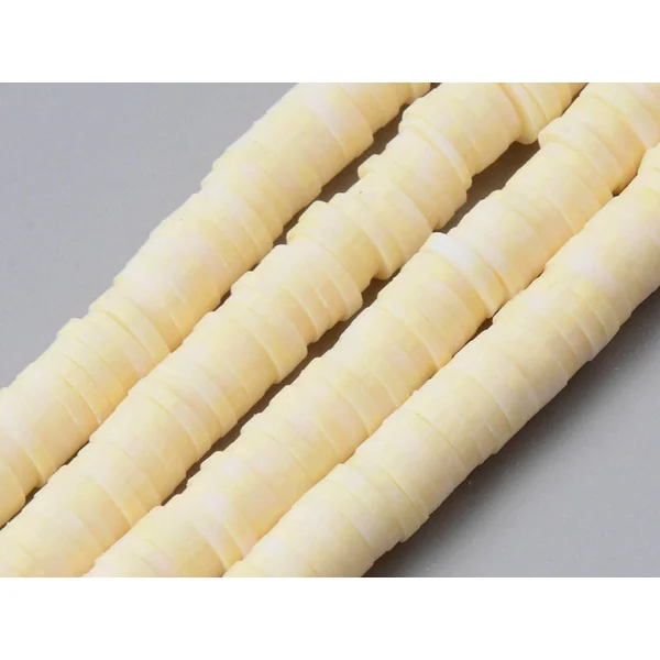 Boite de perles rondelles heishi 6 mm - Naturel pierre