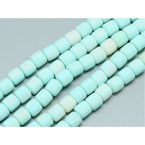 Boite de perles tubes Heishi 6 mm - bleu pâle