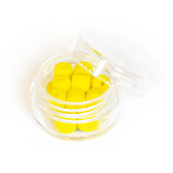 Boite de perles tubes Heishi 6 mm - jaune citron