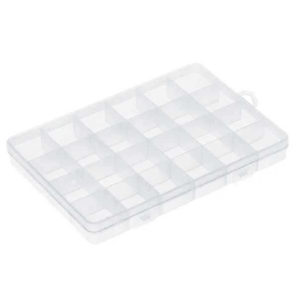 Boite de rangement pour perles - 24 compartiments - 19 x 13 cm
