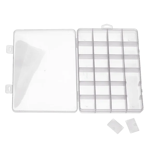 Boite de rangement pour perles - 24 compartiments - 19 x 13 cm