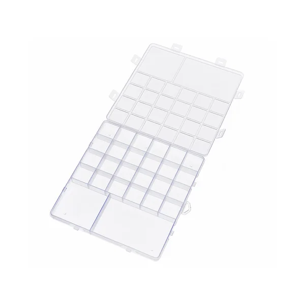 Boite de rangement pour perles - 26 compartiments - 19 x 20 cm
