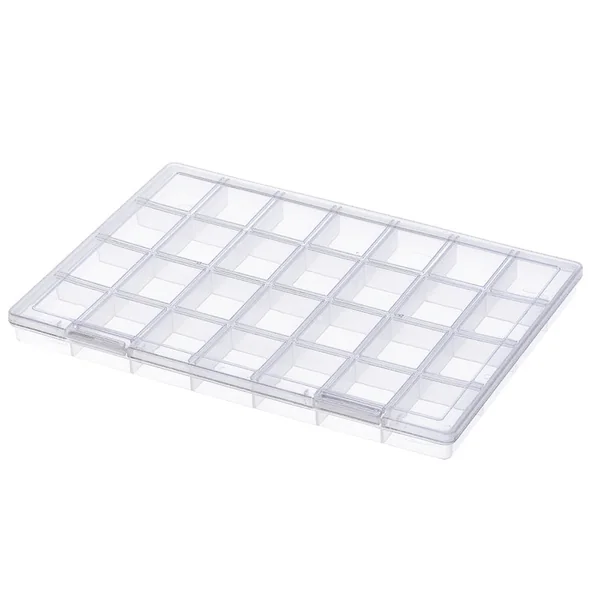 Boite de rangement pour perles - 28 compartiments - 28 x 19 cm