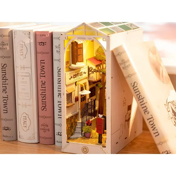 Book Nook - Pièce miniature - Ville ensoleillée