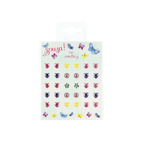 Boucles d'oreilles autocollantes coeur