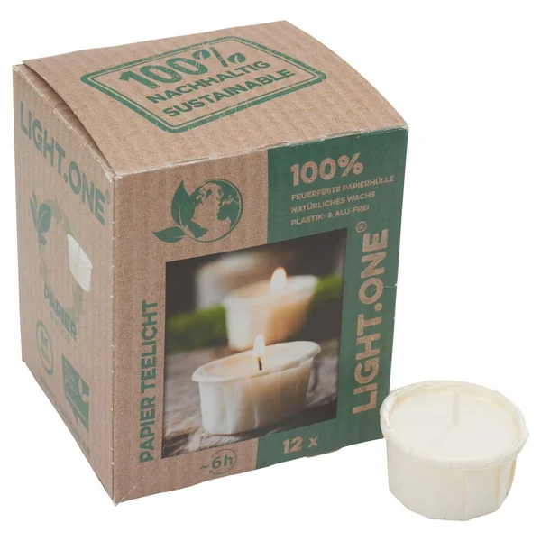 Bougies chauffe-plat en caissette en papier « LIGHT.ONE »