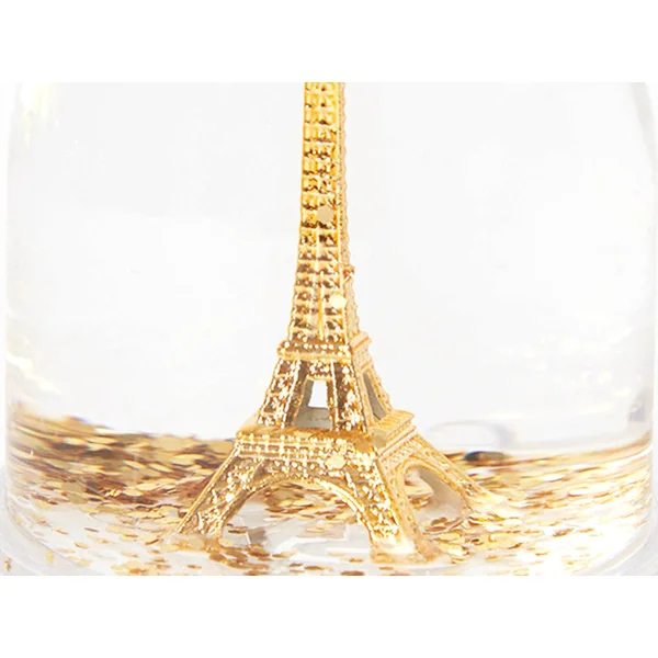 Boule à neige Tour Eiffel - Paillettes dorées