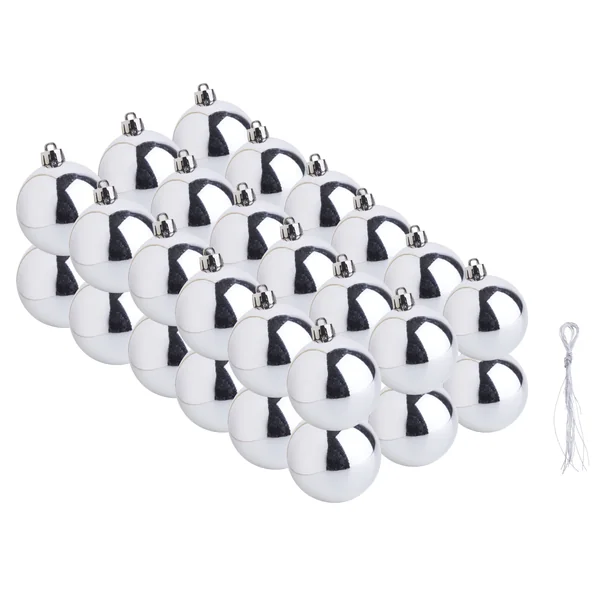 Boules de Noël en plastique, 36 pc.