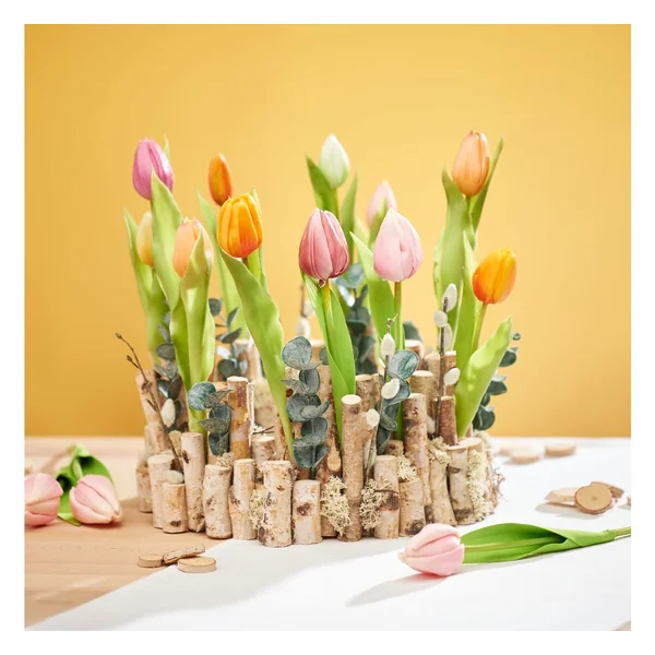 Bouquet de tulipes 3 fleurs et 2 bourgeons
