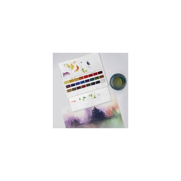 Boîte aquarelle fine 24 godets Studio Cotman