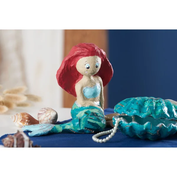 Boîte coquillage, papier mâché