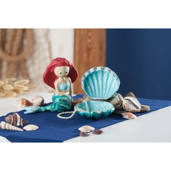 Boîte coquillage, papier mâché