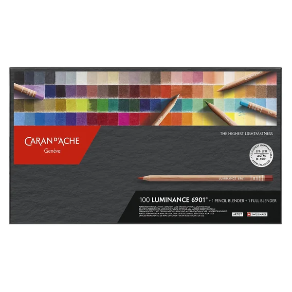 Boîte de 100 Crayons de couleurs Luminance + Blender