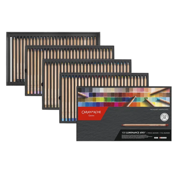 Boîte de 100 Crayons de couleurs Luminance + Blender