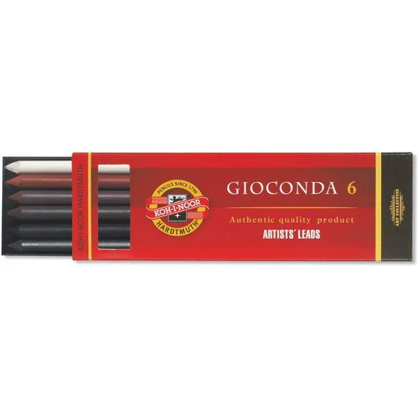 Boîte de 6 mines Gioconda assorties teintes "Beaux-Arts" diam 5.6 mm