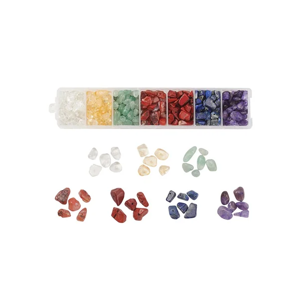 Boîte de 7 styles de perles précieuses naturelles