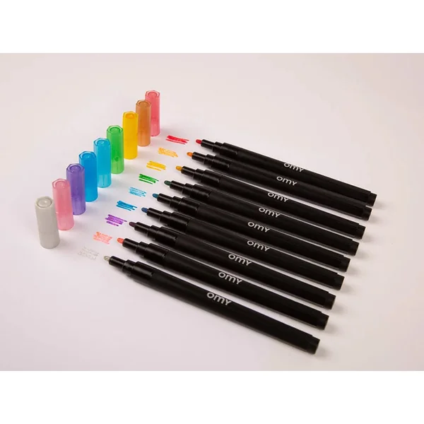 Boîte de 9 feutres pailletés permanents