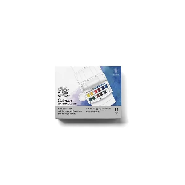 Boîte de peinture aquarelle fine 12 1/2 godets