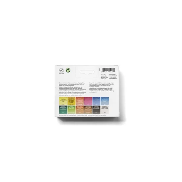 Boîte de peinture aquarelle fine 12 1/2 godets