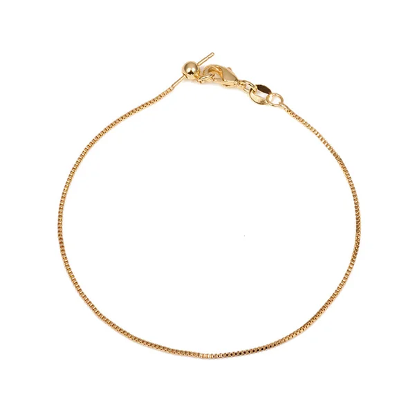 Bracelet chaîne ajustable - Doré à l'or fin 18K
