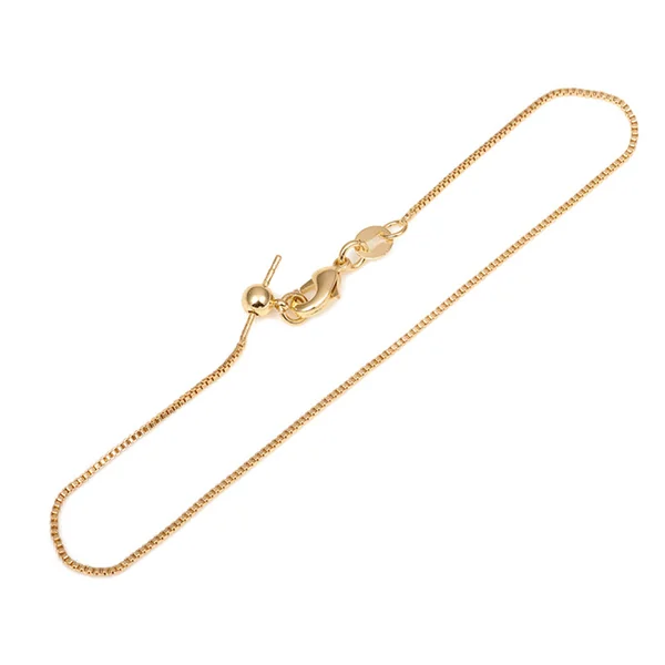 Bracelet chaîne ajustable - Doré à l'or fin 18K