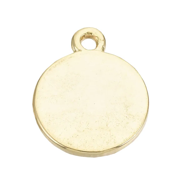 Breloque dorée à l'or fin 18 K – Cercles pointillés