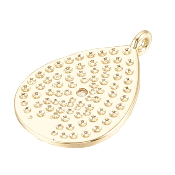 Breloque dorée à l'or fin 18 K – Goutte scintillante