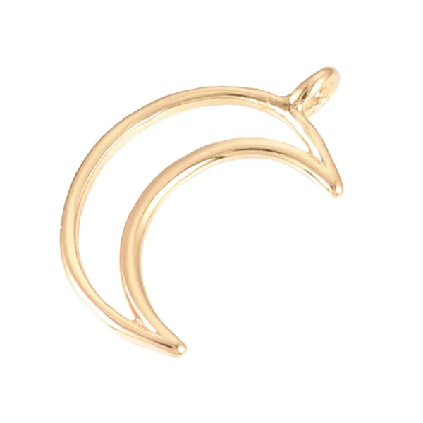 Breloque dorée à l'or fin 18 K – Lune évidée