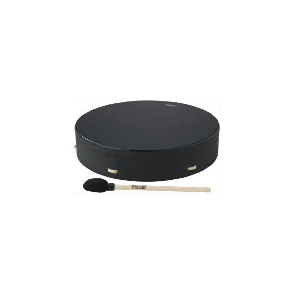 Buffalo Drum Remo 16 X 3.5" Bahia Black + Batte