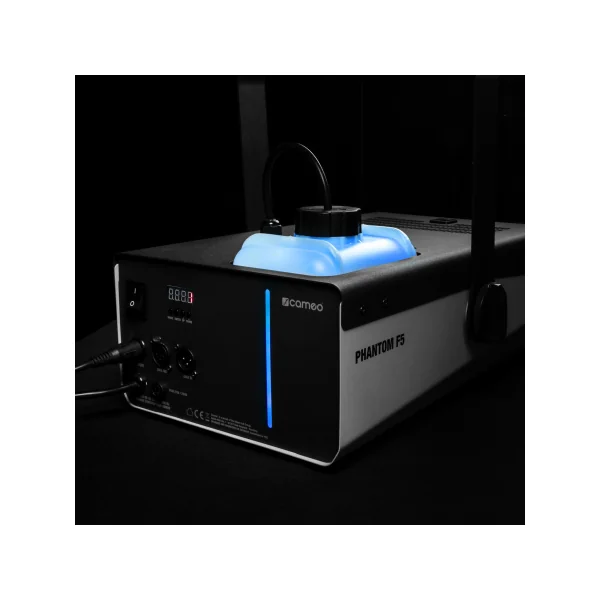 Cameo PHANTOM F5 Machine à fumée 1500 W DMX avec éclairage bicolore du réservoir