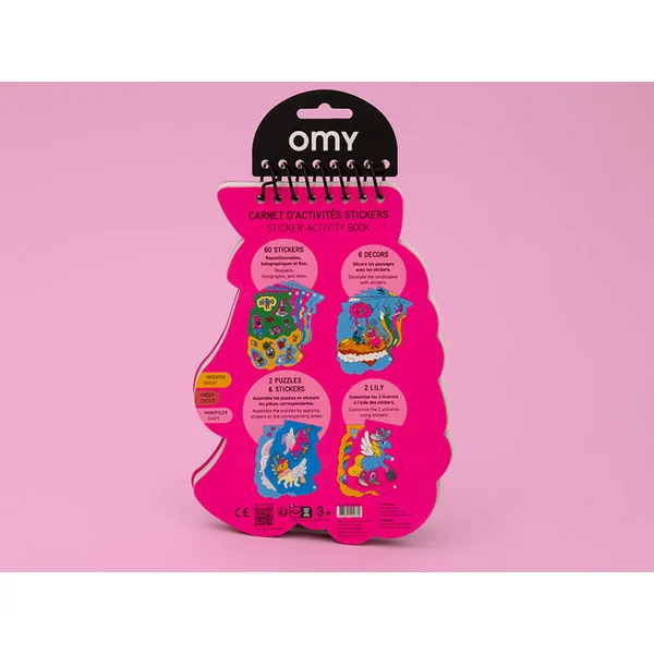 Carnet d'activité sticker - Lily la licorne