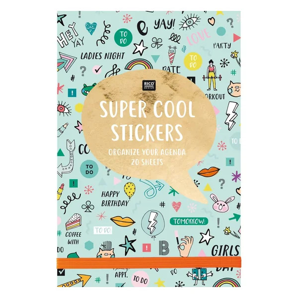 Carnet de stickers « Super cool stickers », 20 feuilles, 11x16,5 cm