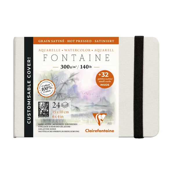 Carnet de voyage aquarelle Fontaine