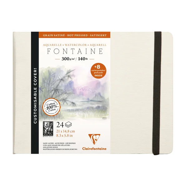 Carnet de voyage aquarelle Fontaine