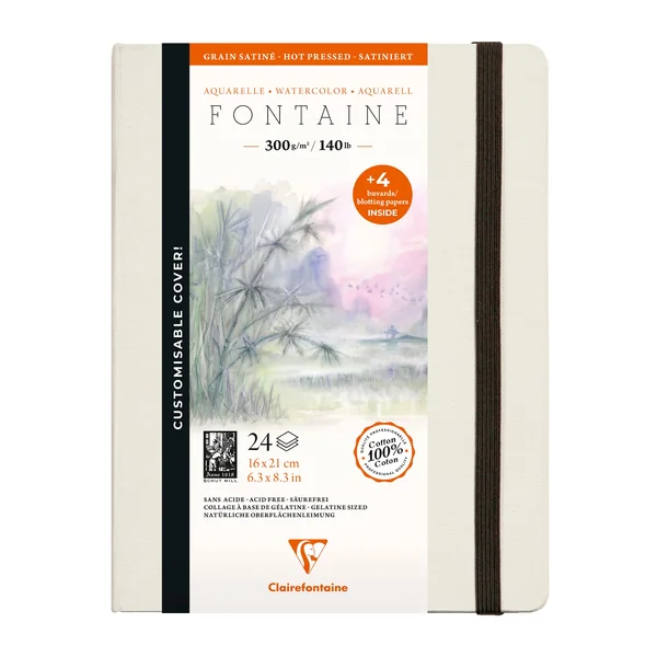 Carnet de voyage aquarelle Fontaine