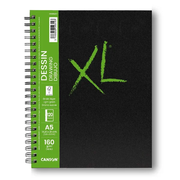 Carnet SP XL Dessin-60 feuilles-160 gr/m²-formats A4/A5 Portrait- Canson