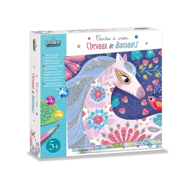 Cartes à créer "Chevaux de diamants"