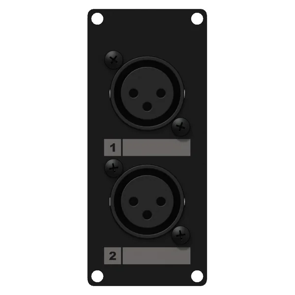 Caymon CASY125 1 plads, plade 2 x XLR hun > 3-pin