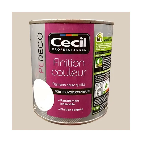 CECIL PE DECO Finition Couleur Beige calcaire Satin