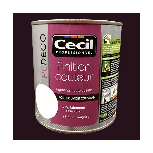 CECIL PE DECO Finition Couleur Chocolat Satin