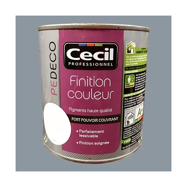 CECIL PE DECO Finition Couleur Gris acier Mat