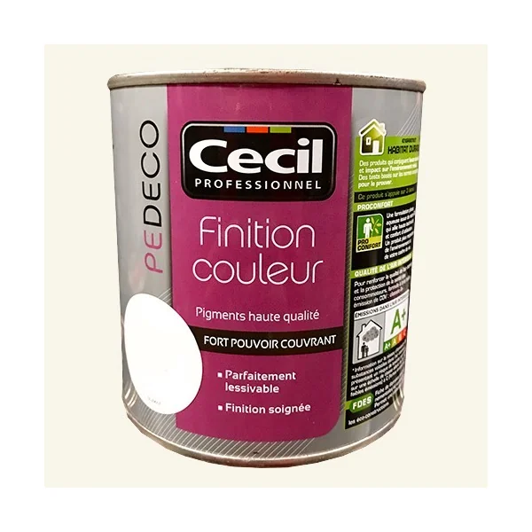 CECIL PE DECO Finition Couleur Kaolin Satin