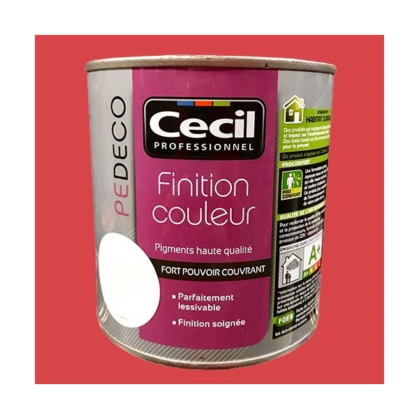 CECIL PE DECO Finition Couleur Piment Satin