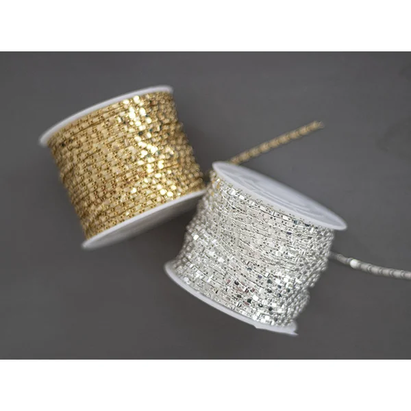 Chaine trombone 11 x 4 mm - laiton flashé argent 925 - qualité premium